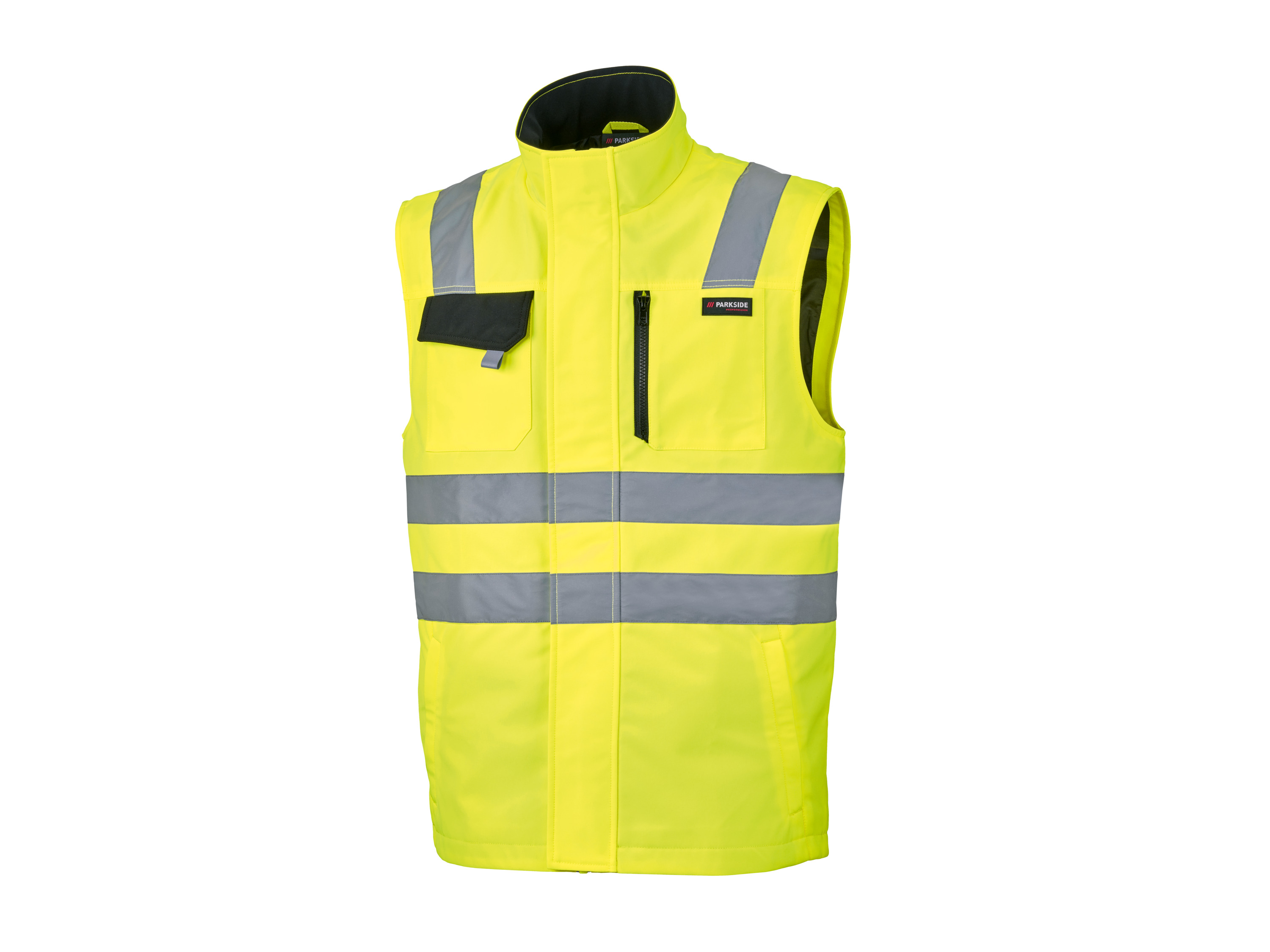 Parkside Performance Kamizelka ostrzegawcza męska z 3-warstwowego softshellu M 48/50