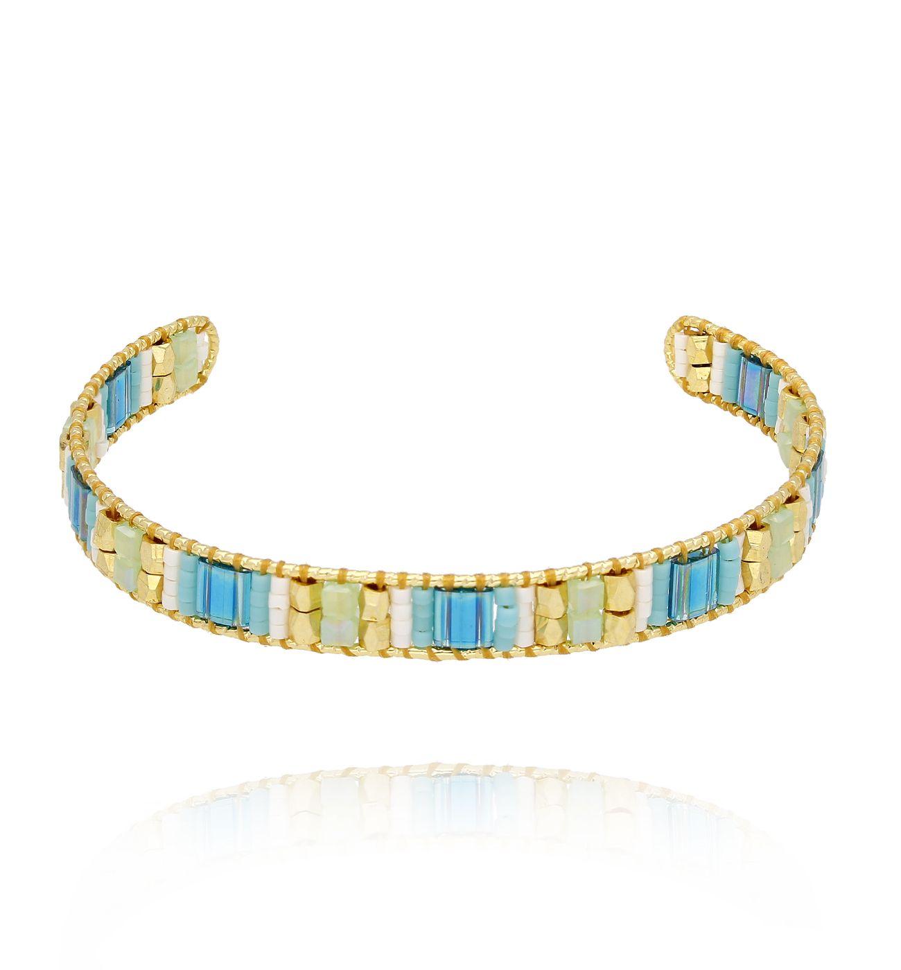 Bransoletka obręcz turkusowa Valley Shine BSC2106