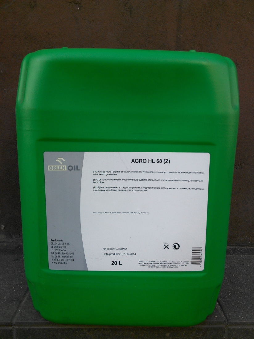 ORLEN HYDROL L-HL 68 OLEJ HYDRAULICZNY 20L - Petrostar