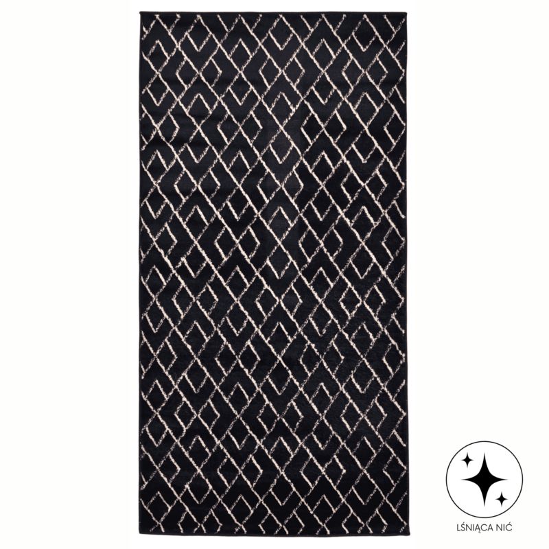 Dywan Sofia Direct Home and Garden fala ciemny niebieski 80x150 cm 1 szt.