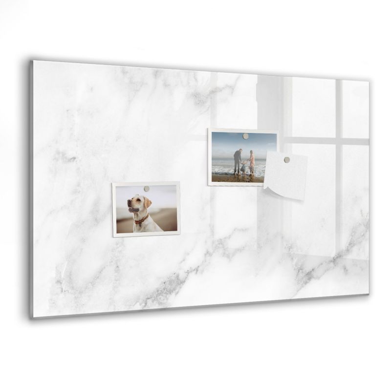 Szklana tablica magnetyczna Wallfluent 60x40 cm Marmur Czarny marker 1 szt.