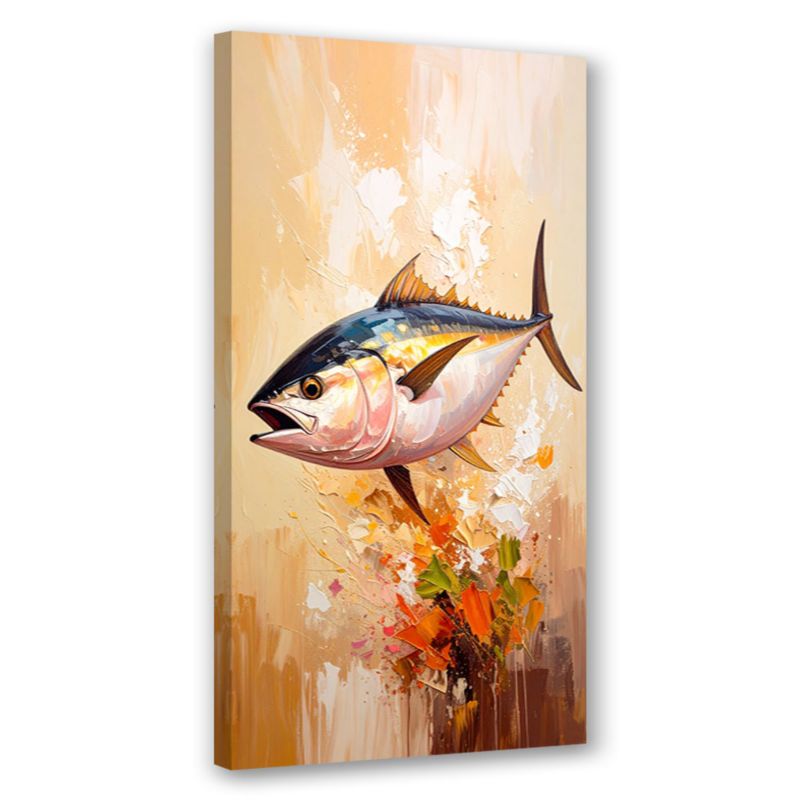 Obraz do kuchni baru restauracji Feeby Ryba Morze imitacja farby 40x80cm 1szt