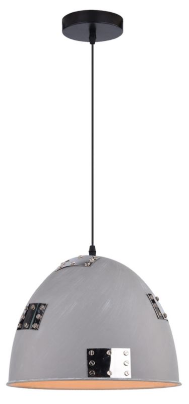 Lampa sufitowa wisząca Candellux Patch 3160 czarno-szara szerokość 30 cm 1xE27 x 60W 1 szt.