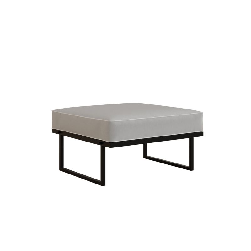 Pufa ogrodowa Bettso Garten na czarnych nogach jasnoszary 1szt.