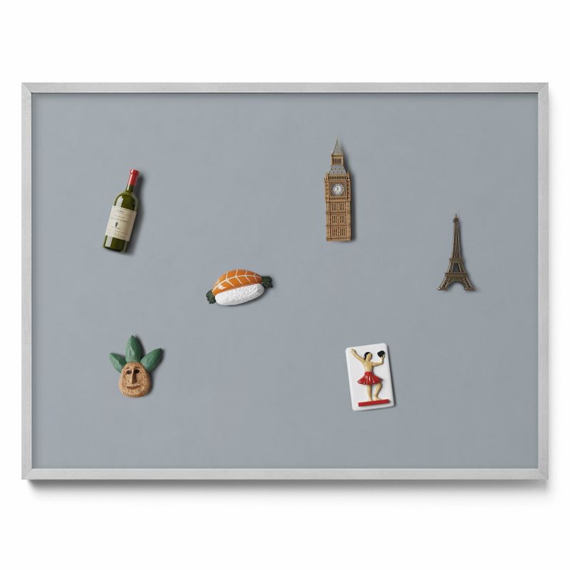 Tablica magnetyczna na ścianę Tulup 80x60 cm Kolor szary w srebrnej ramie 1 szt.