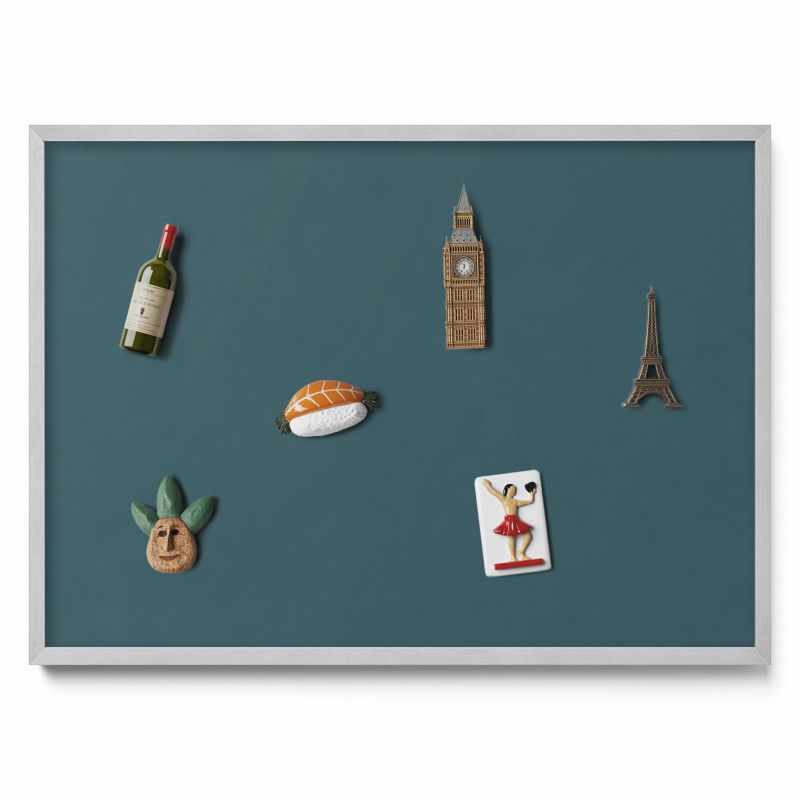 Tablica magnetyczna Tulup 70x50 cm Kolor ciemny morski w srebrnej ramie 1 szt.