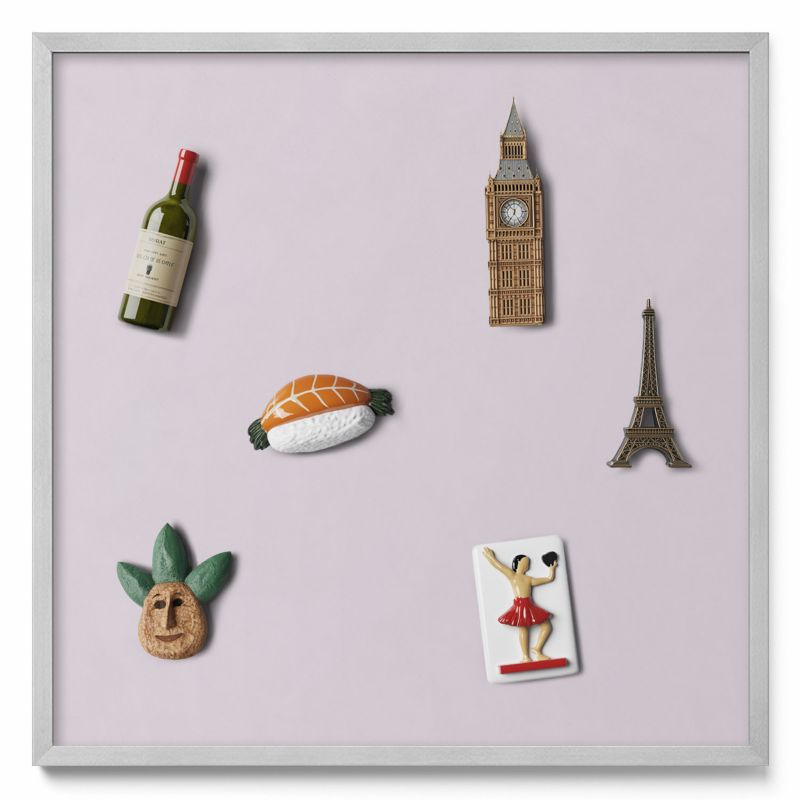 Tablica magnetyczna Tulup 50x50 cm Kolor liliowy w srebrnej ramie 1 szt.