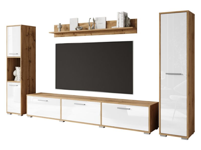 Meblościanka MIRJAN 24 Bogota XL wotan/biały połysk 1 kpl.