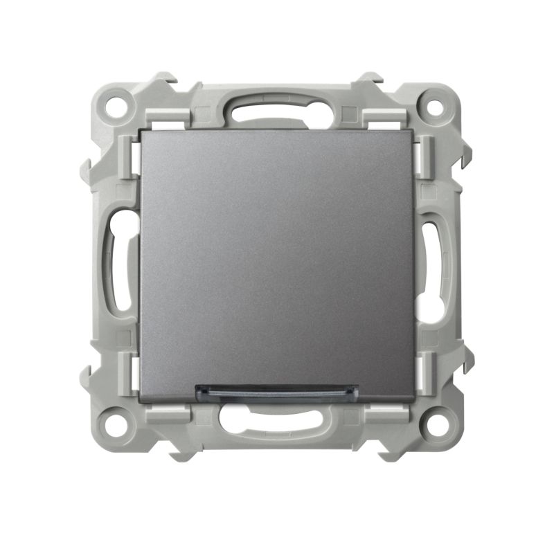 Łącznik zwierny z podświetleniem Ospel Szafir szary