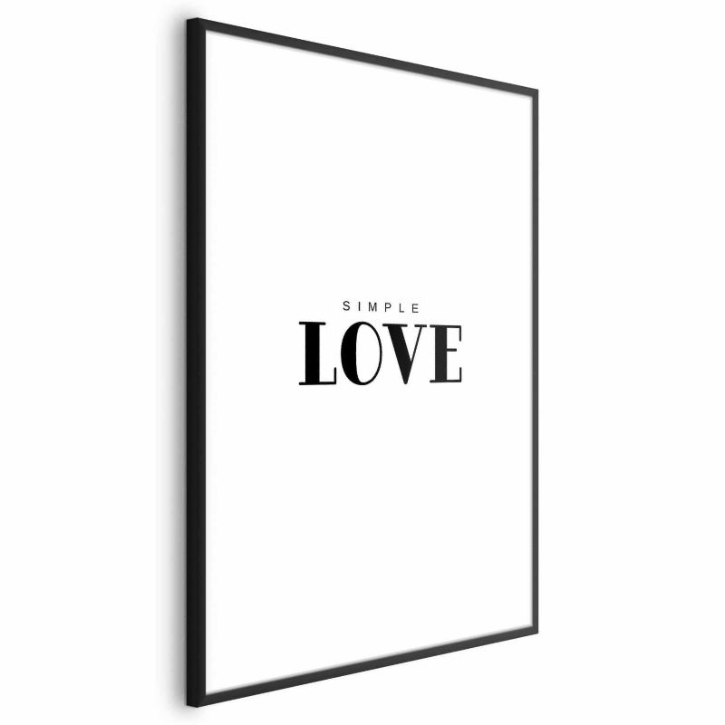 Plakat Artgeist Simple Love 60x90 cm z ramą czarną 1 szt