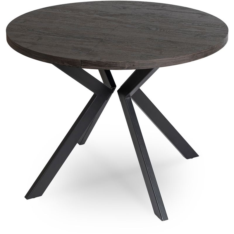 Stół Mebel Elite LUKAS Okrągły Rozkładany Nowoczesny Czarny Duży Do Jadalni Salonu 1 szt