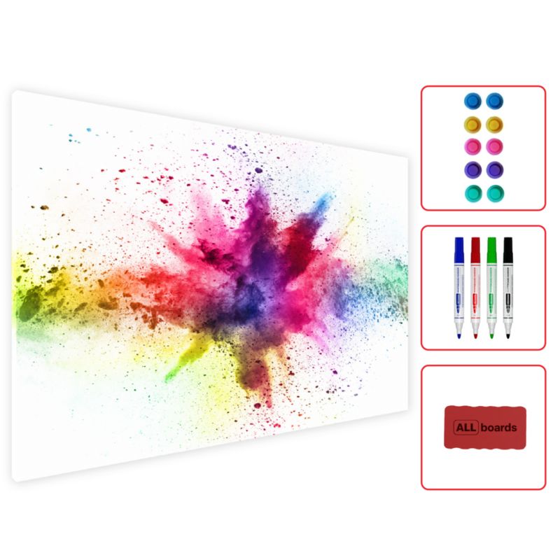 Tablica magnetyczna metalboards 90x60 cm ALLboards holi biały 1 szt.