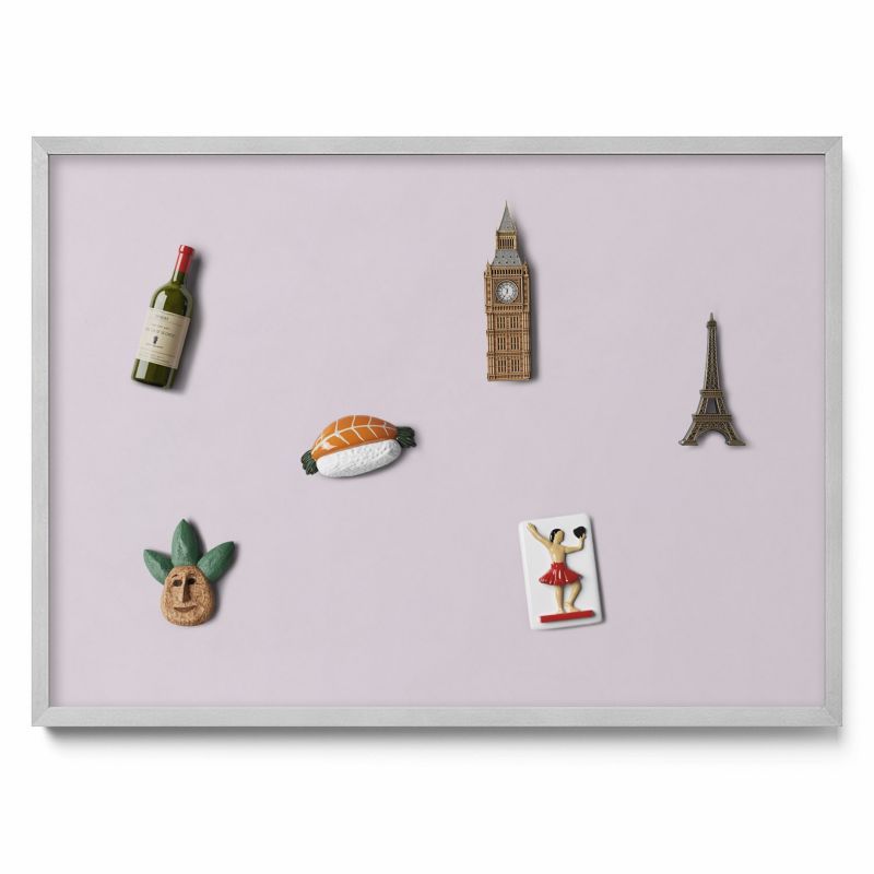 Tablica magnetyczna Tulup 70x50 cm Kolor liliowy w srebrnej ramie 1 szt.