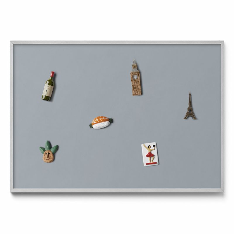 Tablica magnetyczna na ścianę Tulup 100x70 cm Kolor szary w srebrnej ramie 1 szt.