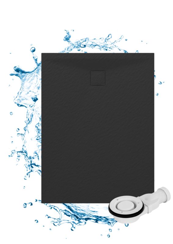 Brodzik Prysznicowy Prostokątny Granitan Teja 120x90CM Czarny SMC Kompozyt 1szt.