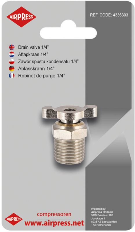 Zawór spustu kondensatu 1/4" Airpress