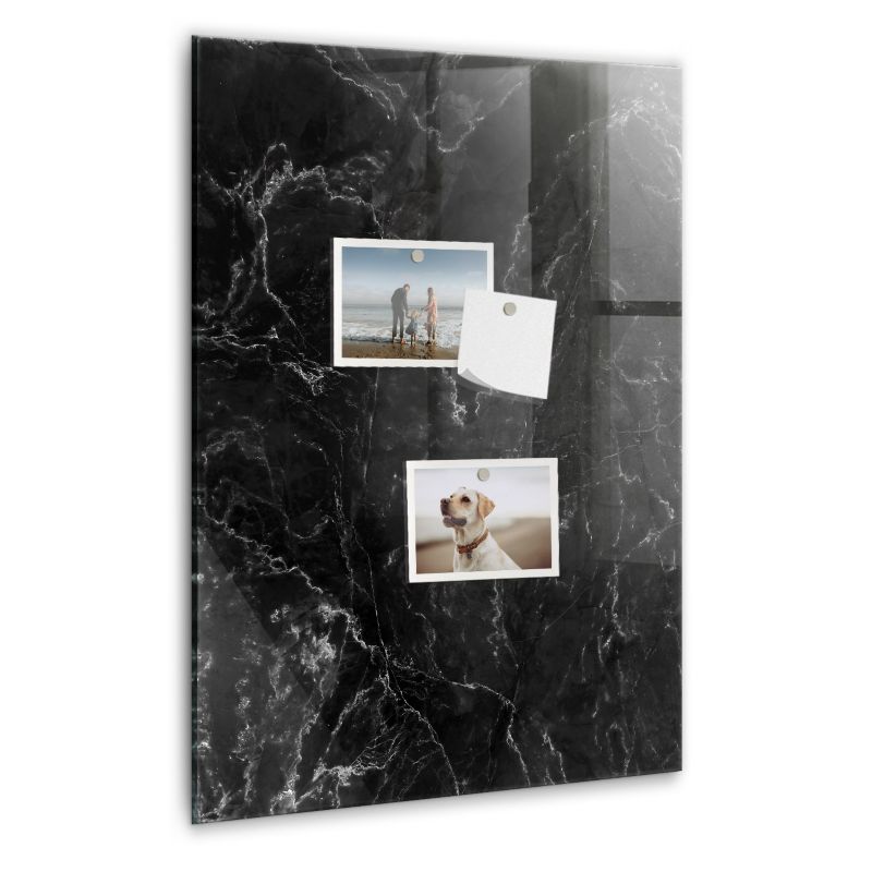 Szklana tablica magnetyczna z białym markerem Wallfluent 40x60 cm Ciemny marmur 1 szt.