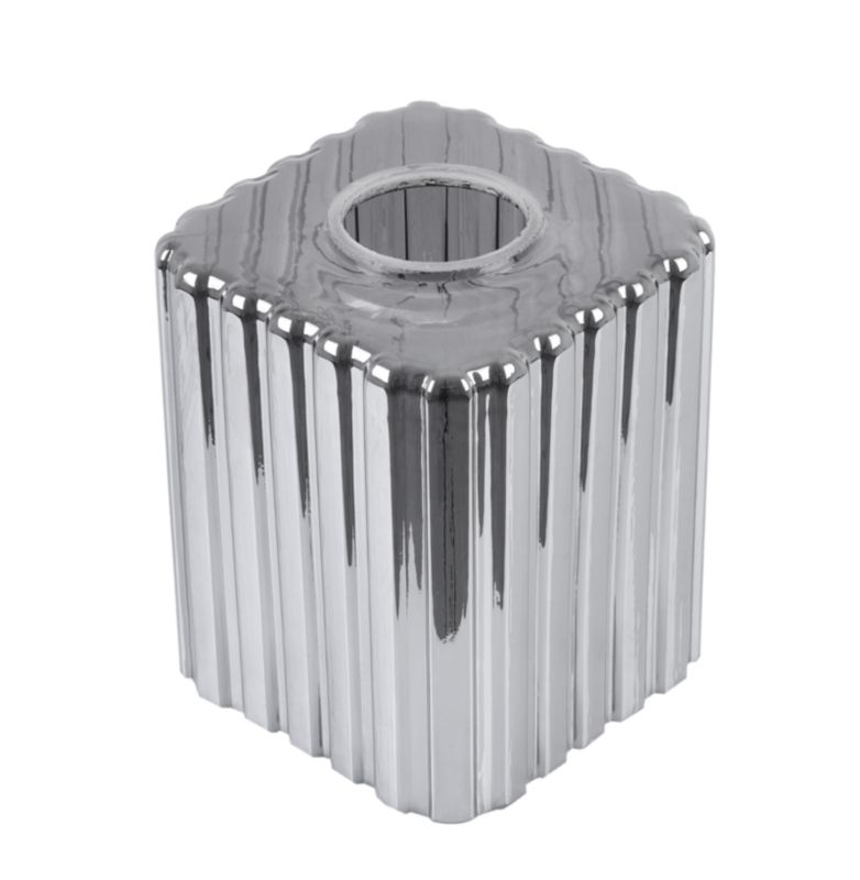 Klosz do lampy wiszącej Light Home LH Riffle E27 szary szklany 10x12cm 1szt.