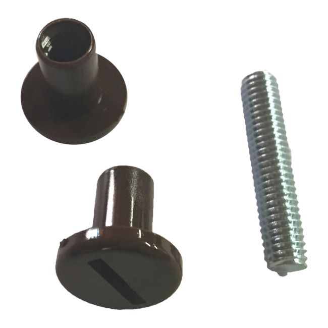 Nakrętki śrubowe z trzpieniem M6 x 28 mm 2 szt. brązowe