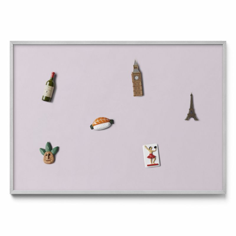 Tablica magnetyczna Tulup 100x70 cm Kolor liliowy w srebrnej ramie 1 szt.