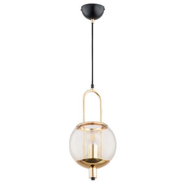 Lampa wisząca Alfa Lerans czarno-złota dekoracyjna 1xE27 x 15W 1 szt.