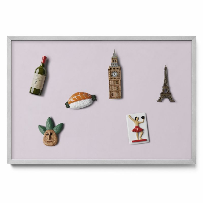 Tablica magnetyczna Tulup 60x40 cm Kolor liliowy w srebrnej ramie 1 szt.