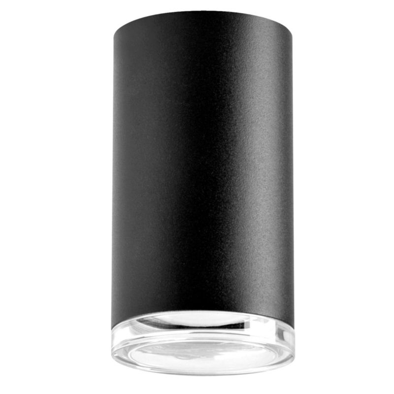 Reflektor spot Polux Turyn czarno-przeźroczysty akryl do łazienki 1 x GU10 x 10W IP44 wym: 11 x 5,5 cm - 1 szt.