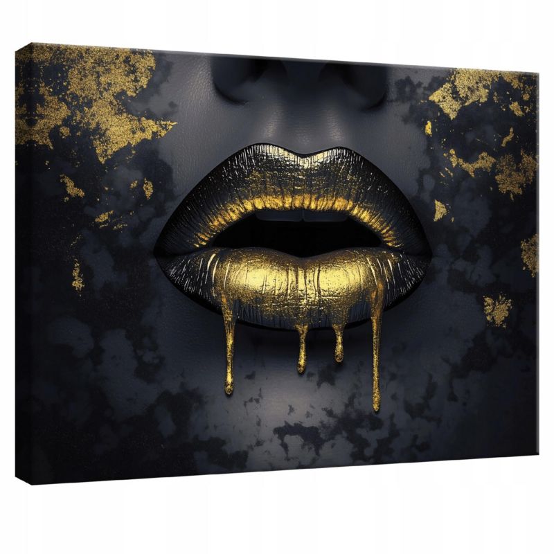 Obraz Na Płótnie WALLARENA 100x70 cm Do Sypialni Salonu Usta Abstrakcja Kobieta 1 szt.