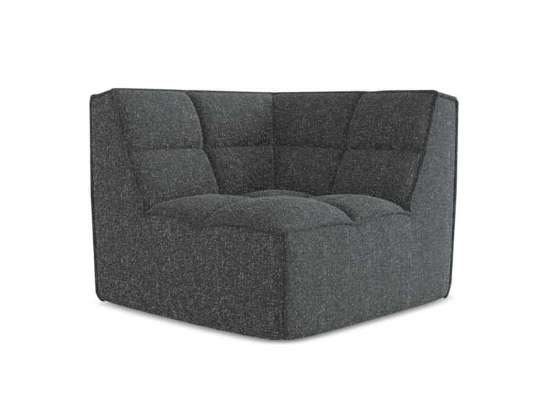 Moduł narożny Makamii Kalai z tkaniny strukturalnej 98x98 cm grafitowy 1 szt.