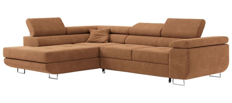 Narożnik MKS Meble GUSTAW L strona lewa Pomarańczowy struktura 1szt.