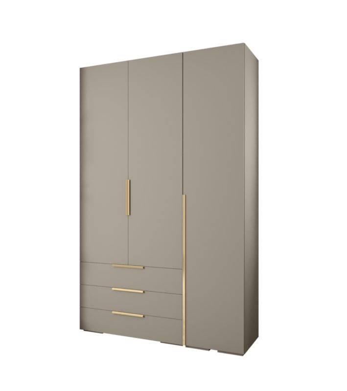 Garderoba wysoka do przedpokoju Abiks INOVA 1 Z17 kaszmir+złoty 1szt.