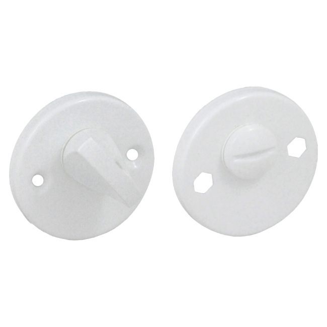 Blokada WC aluminium szczotkowane biała