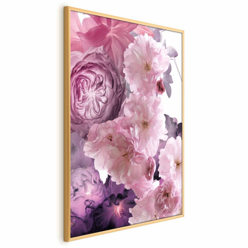 Plakat Artgeist Wachlarz kwiatów 40x60 cm z ramą złotą bez marginesu 1 szt