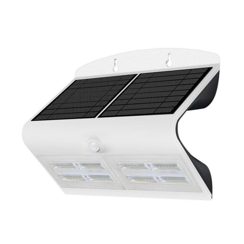 Kinkiet solarny z czujnikiem V-TAC 767 biały LED 6.8W 4000K 800lm IP65 wym: 22,1 x 27 x 10,92 cm tworzywo sztuczne - 1 szt.