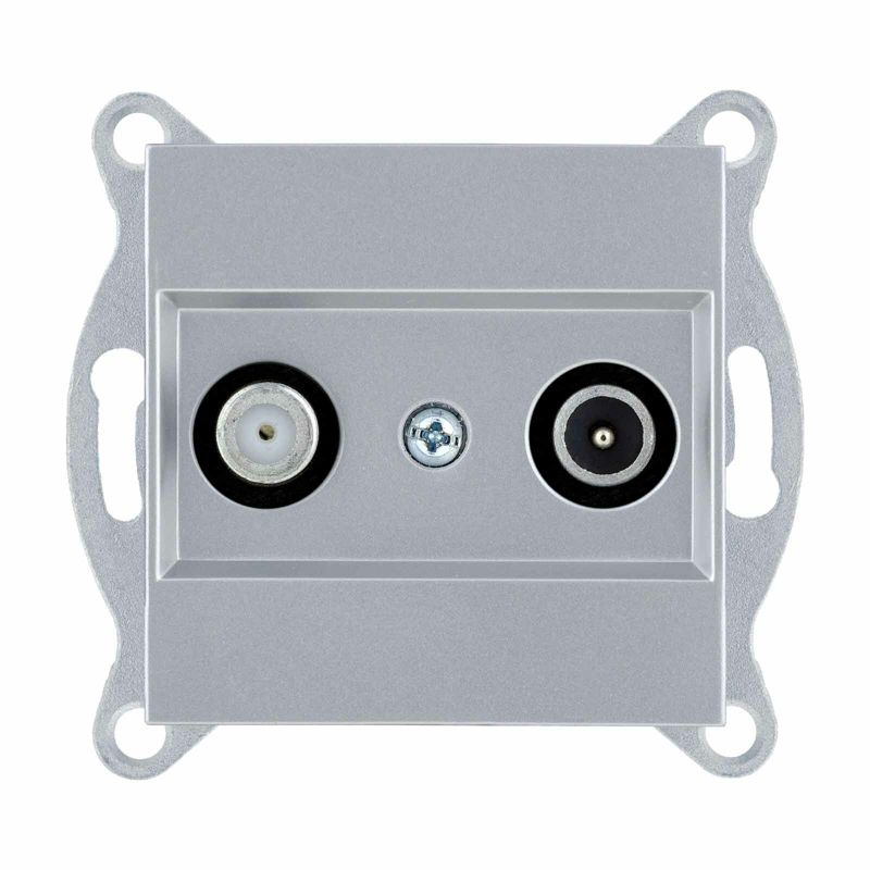 Gniazdo EXEN TV-SAT końcowe Srebrny 1 szt.