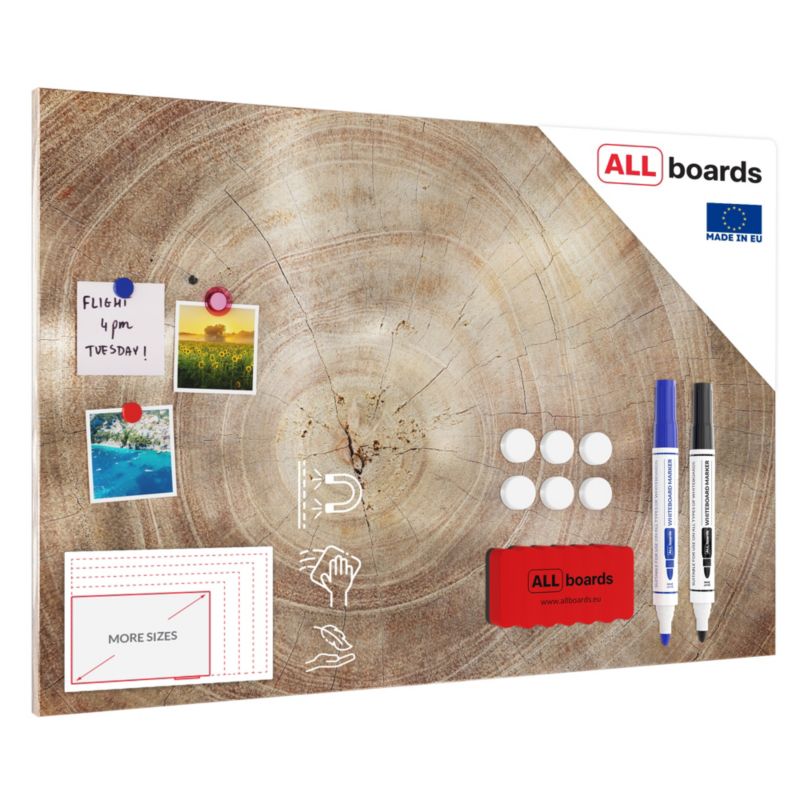 Tablica magnetyczna metalboards 90x60 cm ALLboards deska 3 (pień) 1 szt.