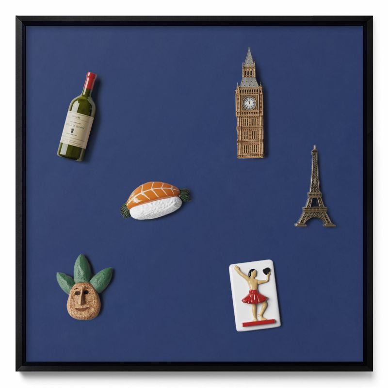 Tablica magnetyczna Tulup 50x50 cm Kolor granatowy w czarnej ramie 1 szt.