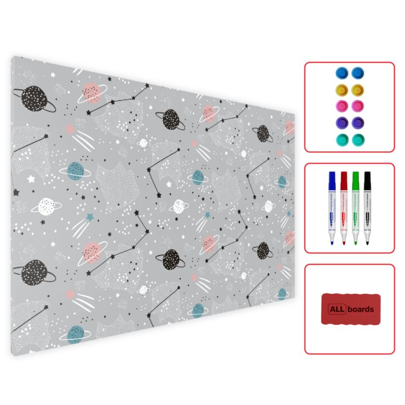 Tablica magnetyczna MetalBoards 90x60 cm ALLboards GWIAZDY 1 szt.