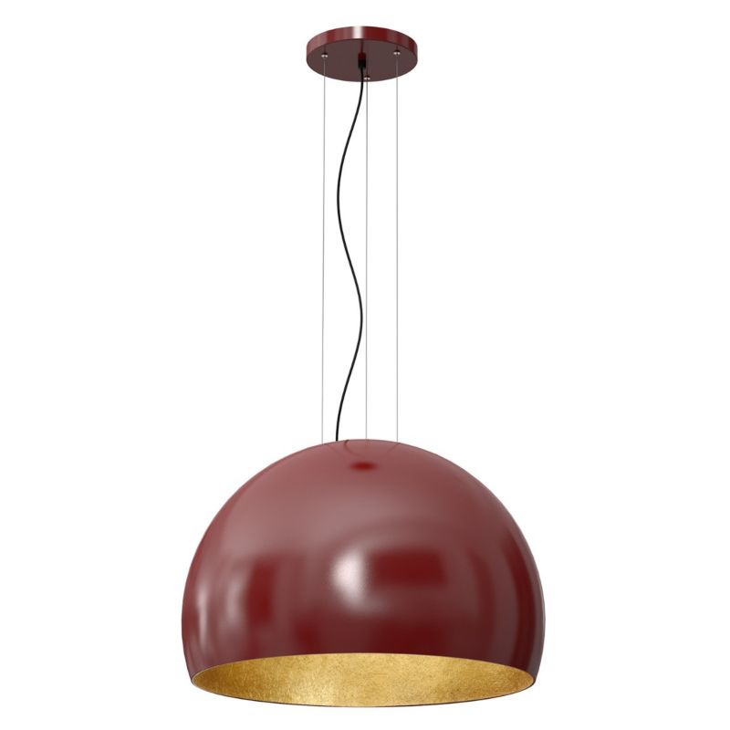 Lampa wisząca Luminex Compo burgundowo-złota wym: 140 x 60 x 60 cm 1xE27 x 15W 1 szt.
