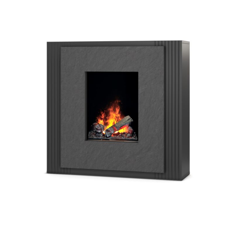 Kominek elektryczny Warmtec Linario 2000W Engine Czarny Mat, Łupek Scivaro 1 szt.