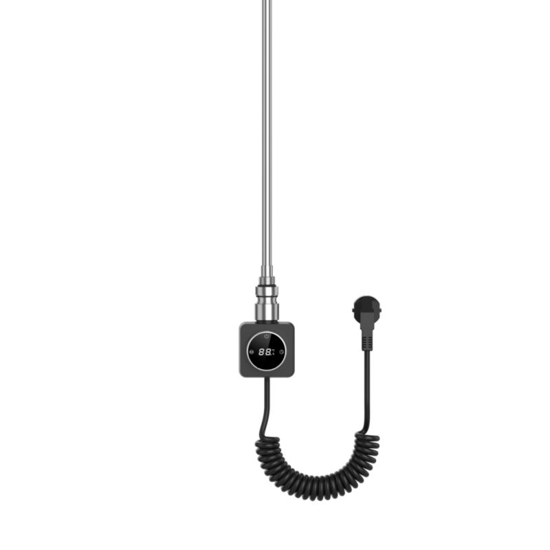 Grzałka elektryczna do grzejnika łazienkowego Warmtec 900W timer wyświetlacz czarna EGP 1 szt.