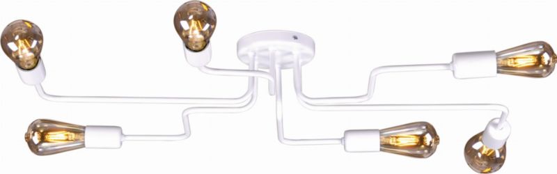 Lampa sufitowa wisząca Kaja Peka biała wym: 12 x 87 x 30 cm 6xE27 x 60W 1 szt.