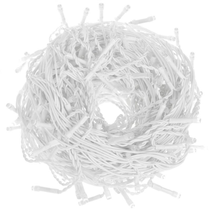 Kurtyna świetlna Springos 300 led girlanda, lampki wewnętrzno-zewnętrzne sople multikolor z zimnym białym flash 1 szt.