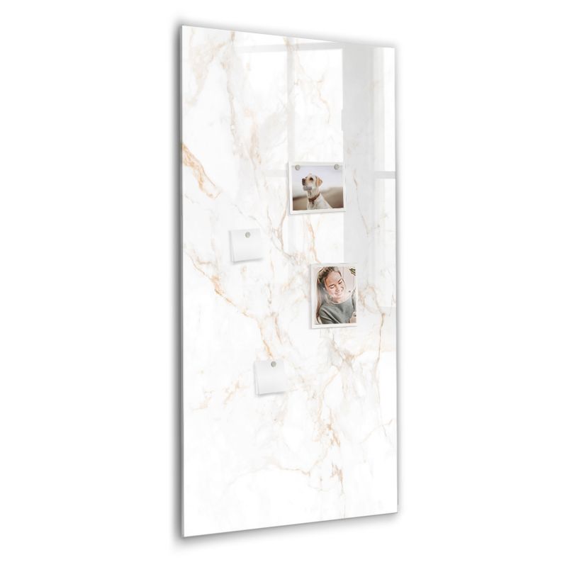 Szklana tablica magnetyczna Wallfluent 60x120 cm Elegancki marmur Czarny marker 1 szt.