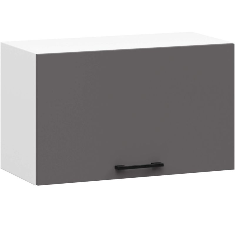 Szafka kuchenna okapowa Akord W60 system Oliwia Biała 60 cm 1 drzwi kolor Grafit Szary mat 1 półka 60x30x29 cm 1 szt.