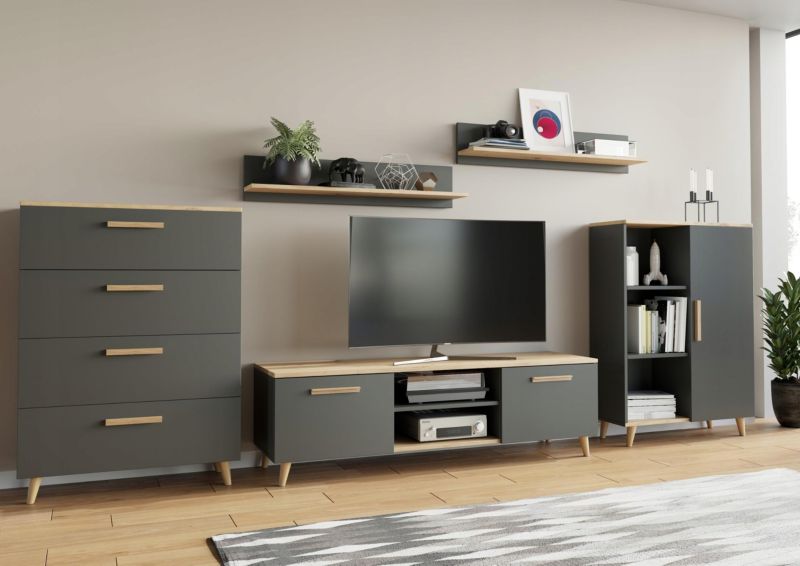 Meblościanka Matkam OSLO 3 artisan-antracyt 1 szt.