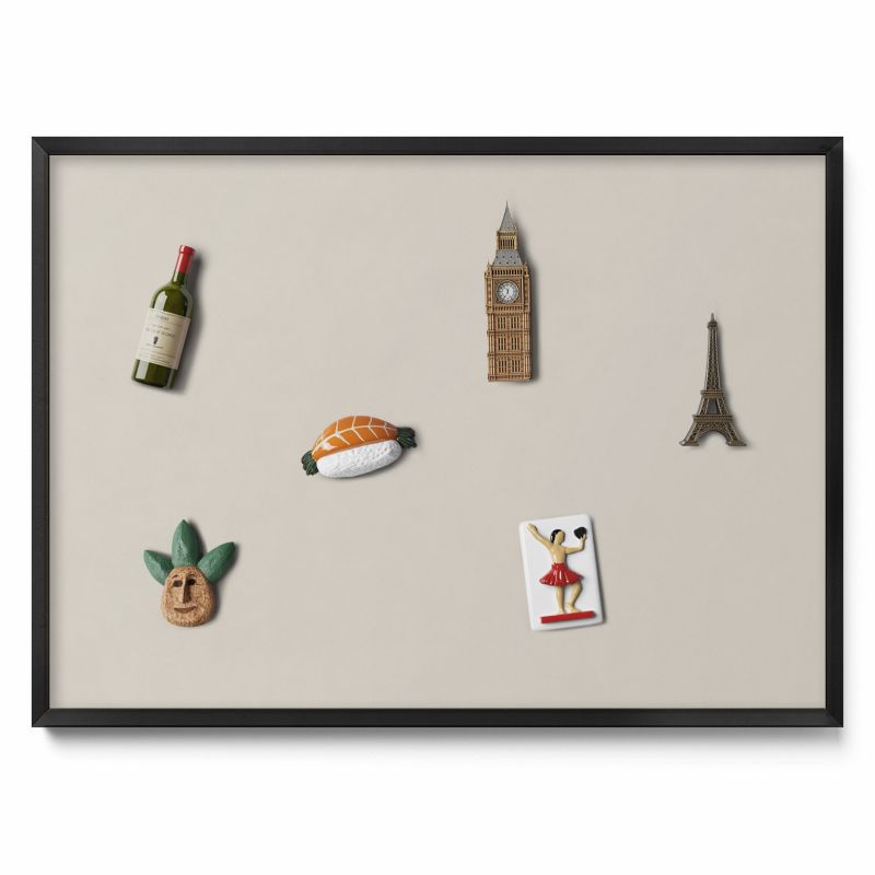 Tablica magnetyczna Tulup 70x50 cm Kolor kremowy w czarnej ramie 1 szt.