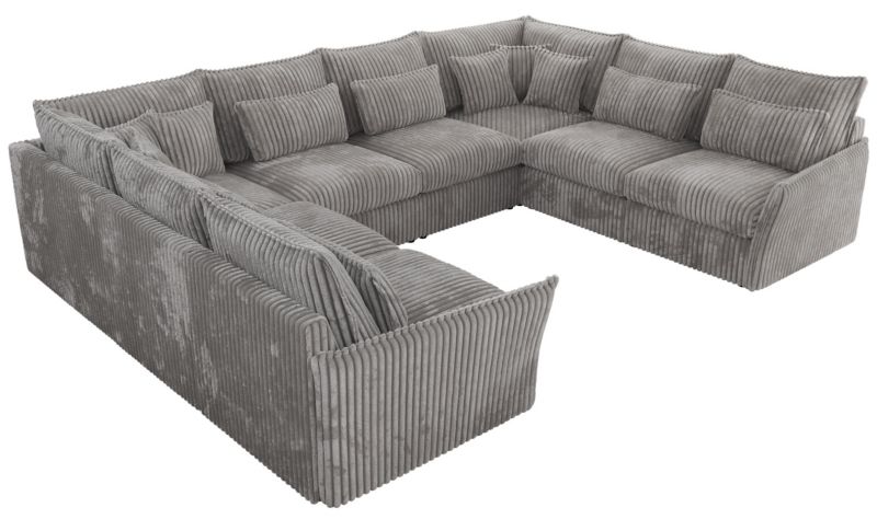 Narożnik MKS Meble VERSO U 8M uniwersalny jasnoszary sztruks 1szt.