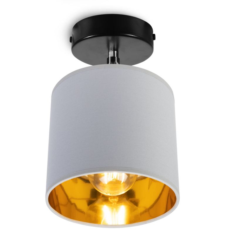 Lampa sufitowa wisząca kinkiet Light Home LH Gama 1x E27 60W jasny szary/złoty 1szt.