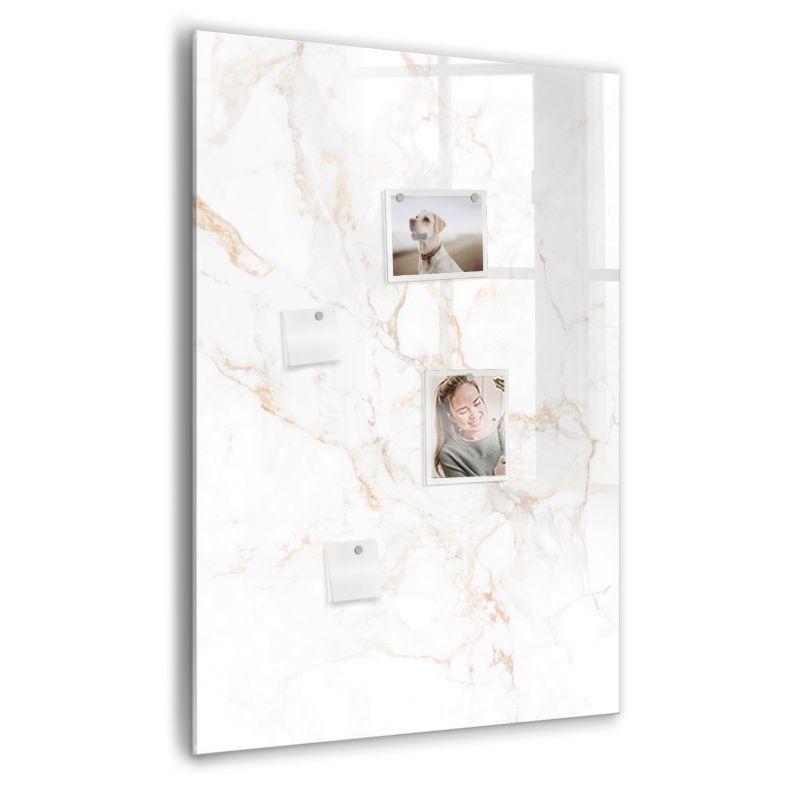 Szklana tablica magnetyczna Wallfluent 70x100 cm Elegancki marmur Czarny marker 1 szt.